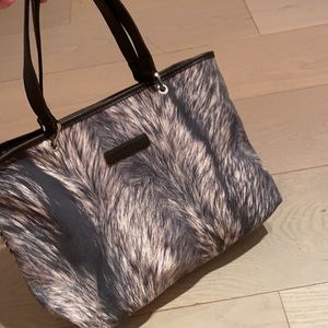LONGCHAMP animal print fabric bag